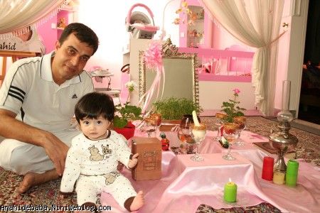  آناهید وباباش در نخستین دقایق سال 1392