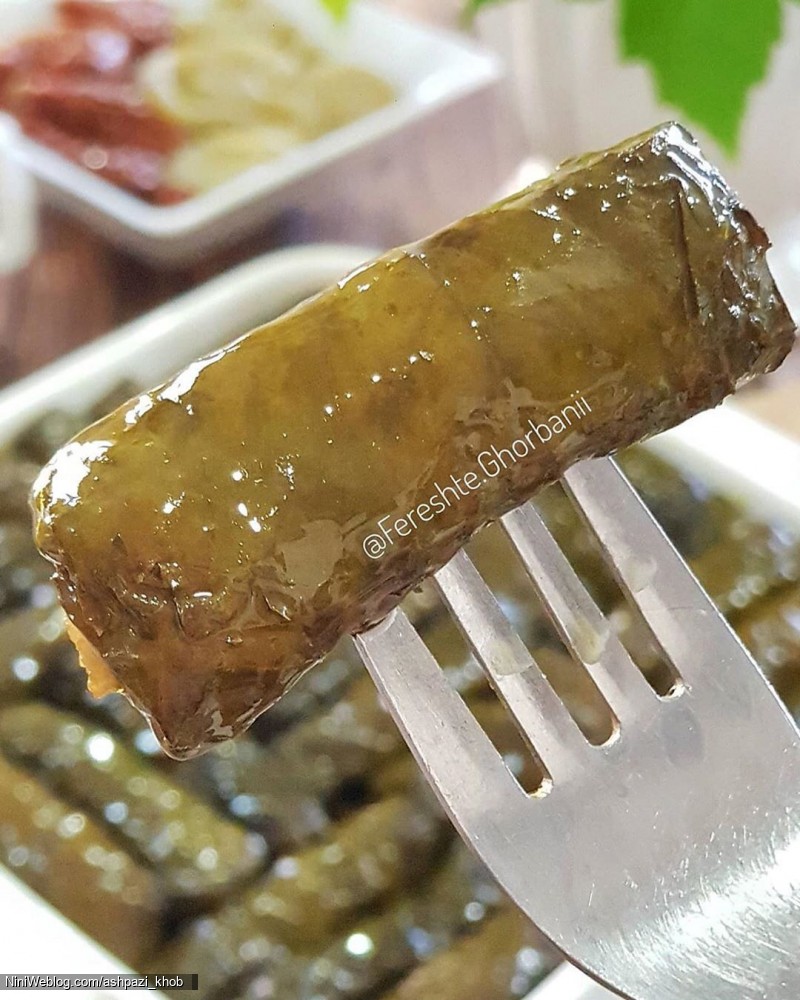 طرز تهیه دلمه برگ مو (3)