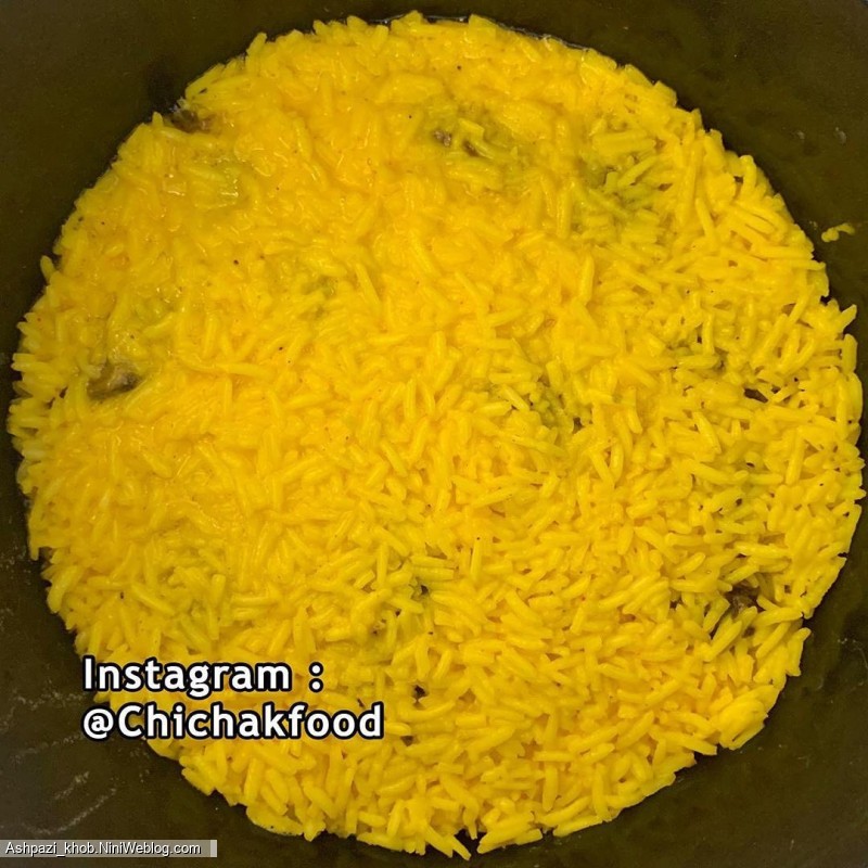 تهچین گوشت و بادمجان (8)