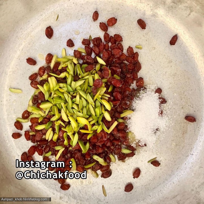 تهچین گوشت و بادمجان (9)