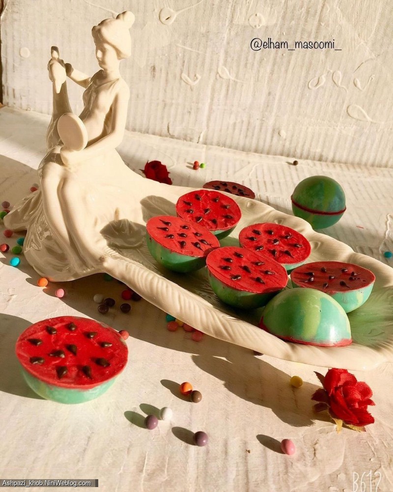 شکلات هندوانه پشمکی