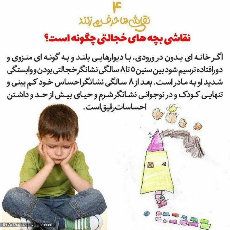 نقاشی بچه های خجالتی چگونه است؟