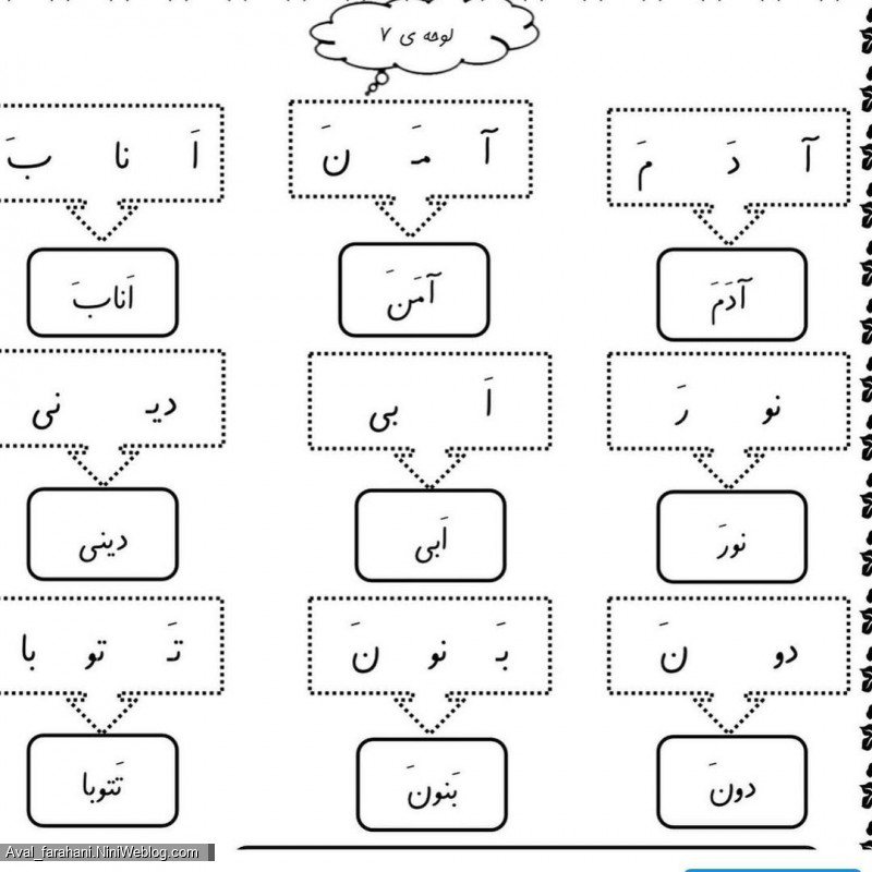 تمرین روخوانی کلمات قرآنی - 2