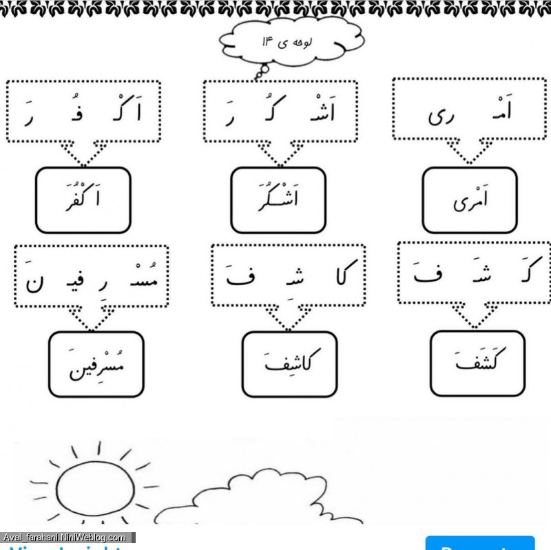 تمرین روخوانی کلمات قرآنی - 5