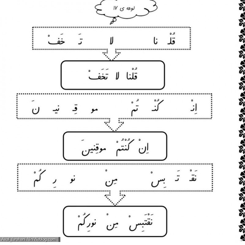 تمرین روخوانی کلمات قرآنی - 6