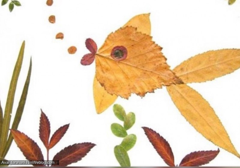 کاردستی با برگ مربوط به بخش گیاهان علوم اول - 8