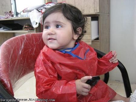 مهرسا جون در آرايشگاه و با موهاي فرفري بلند شده