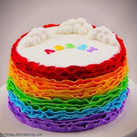 18 مدل از زیباترین کیک های رنگین کمانی
