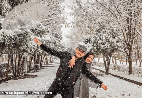 ذوق اولین برفی که دونفری شاهدش بودیم❄️💛