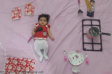 عکس های خلاقانه هلیا پنج ماهگی