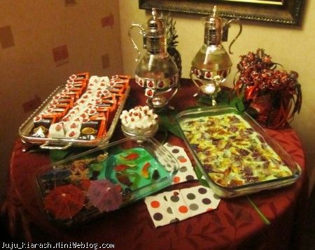 میز چای و دسر تولد کفشدوزکی