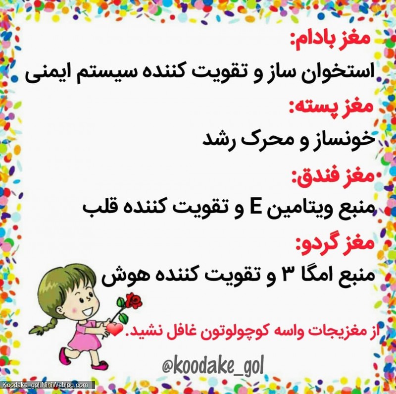 خواص مغزیجات برای کودک
