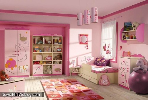 رنگ صورتی در اتاق کودک (pink color)