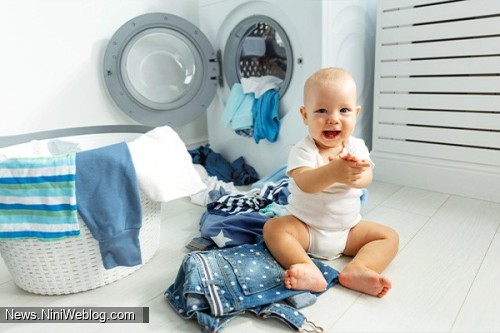 نحوه شستن لباس نوزاد قبل از استفاده + ضد عفونی کردن و خشک کردن سریع لباس نوزاد